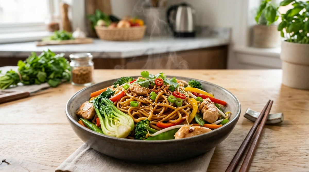 recette nouilles sautées